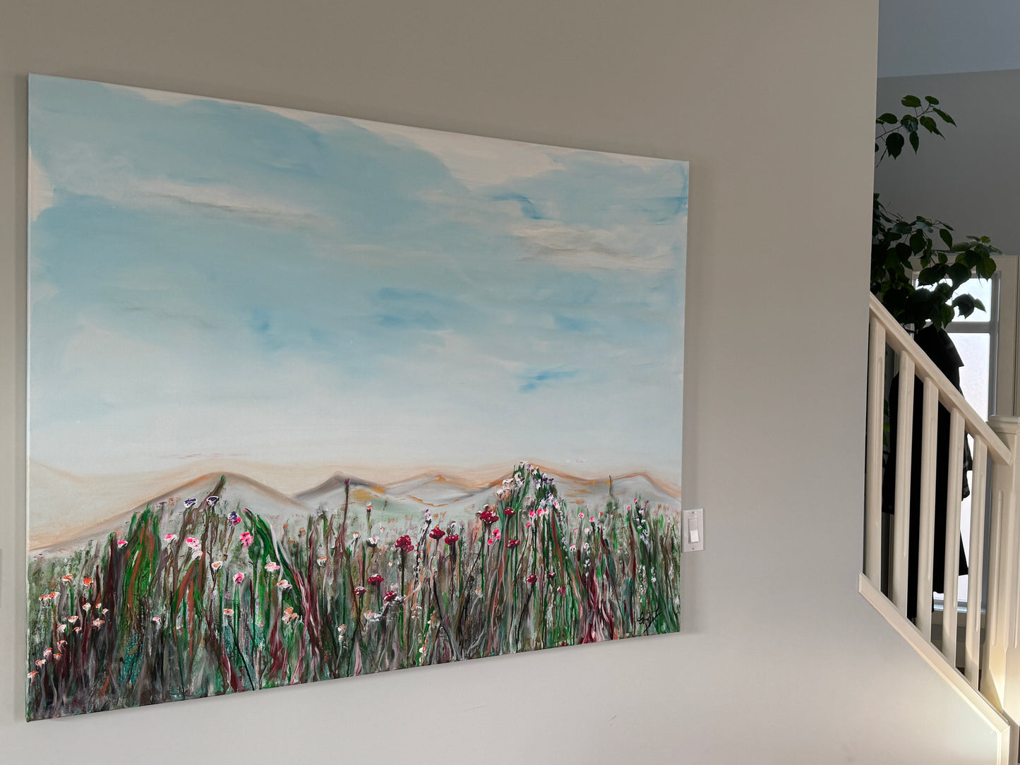 Wild & Free. Acrylic on canvas. 48 x 60 inches