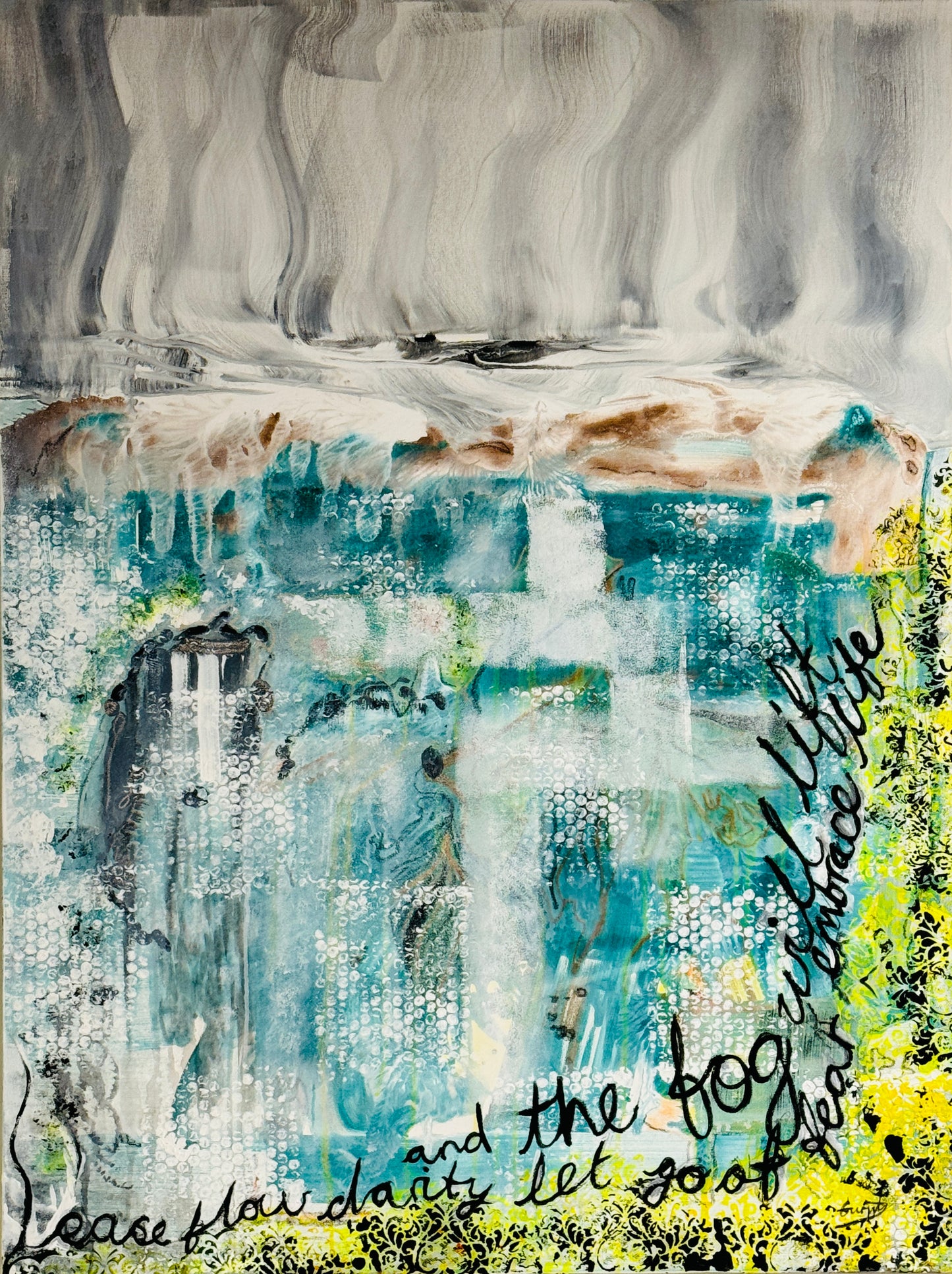 Brain Fog. Acrylic on canvas. 36 x 48 inches.