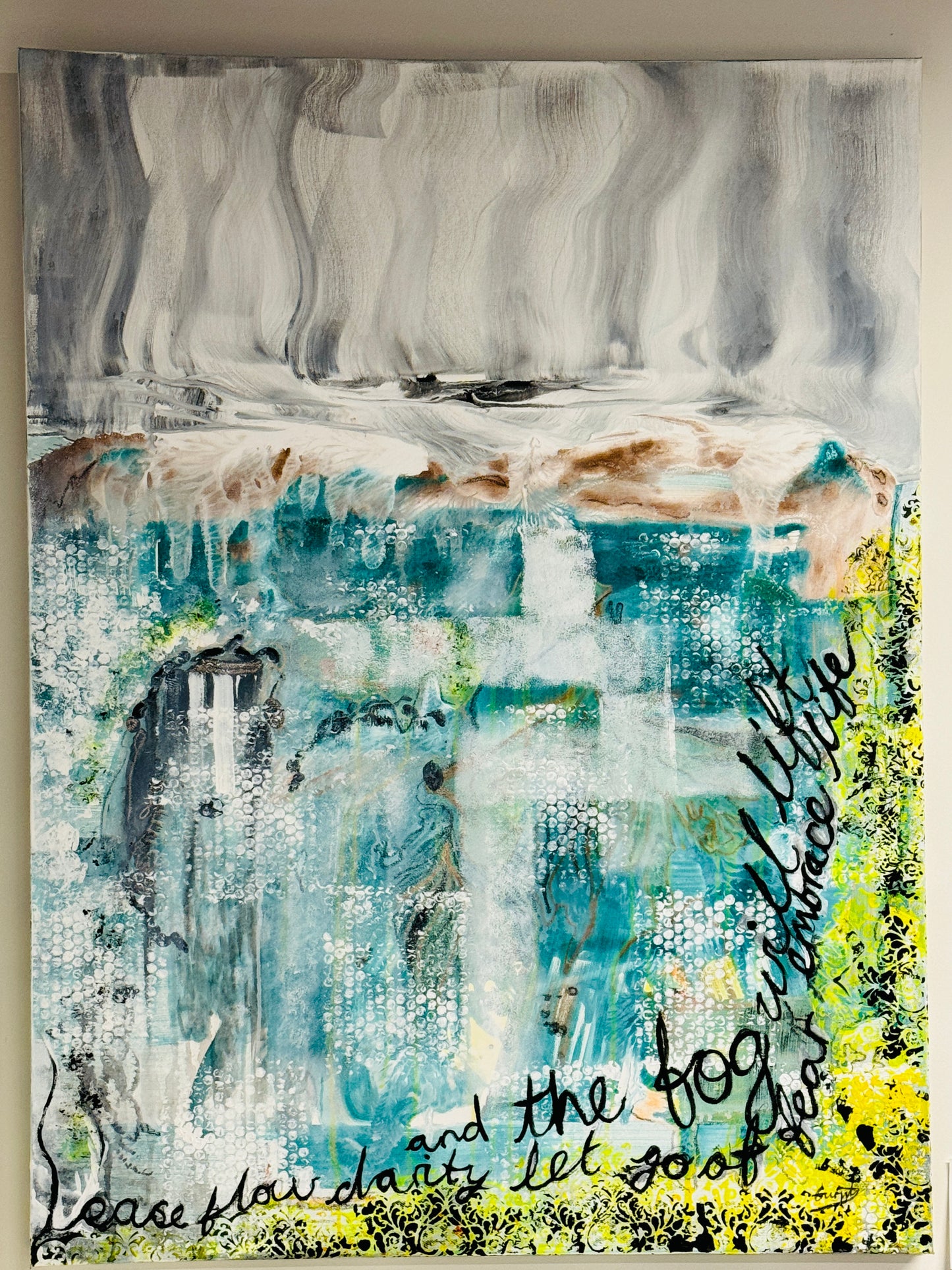 Brain Fog. Acrylic on canvas. 36 x 48 inches.