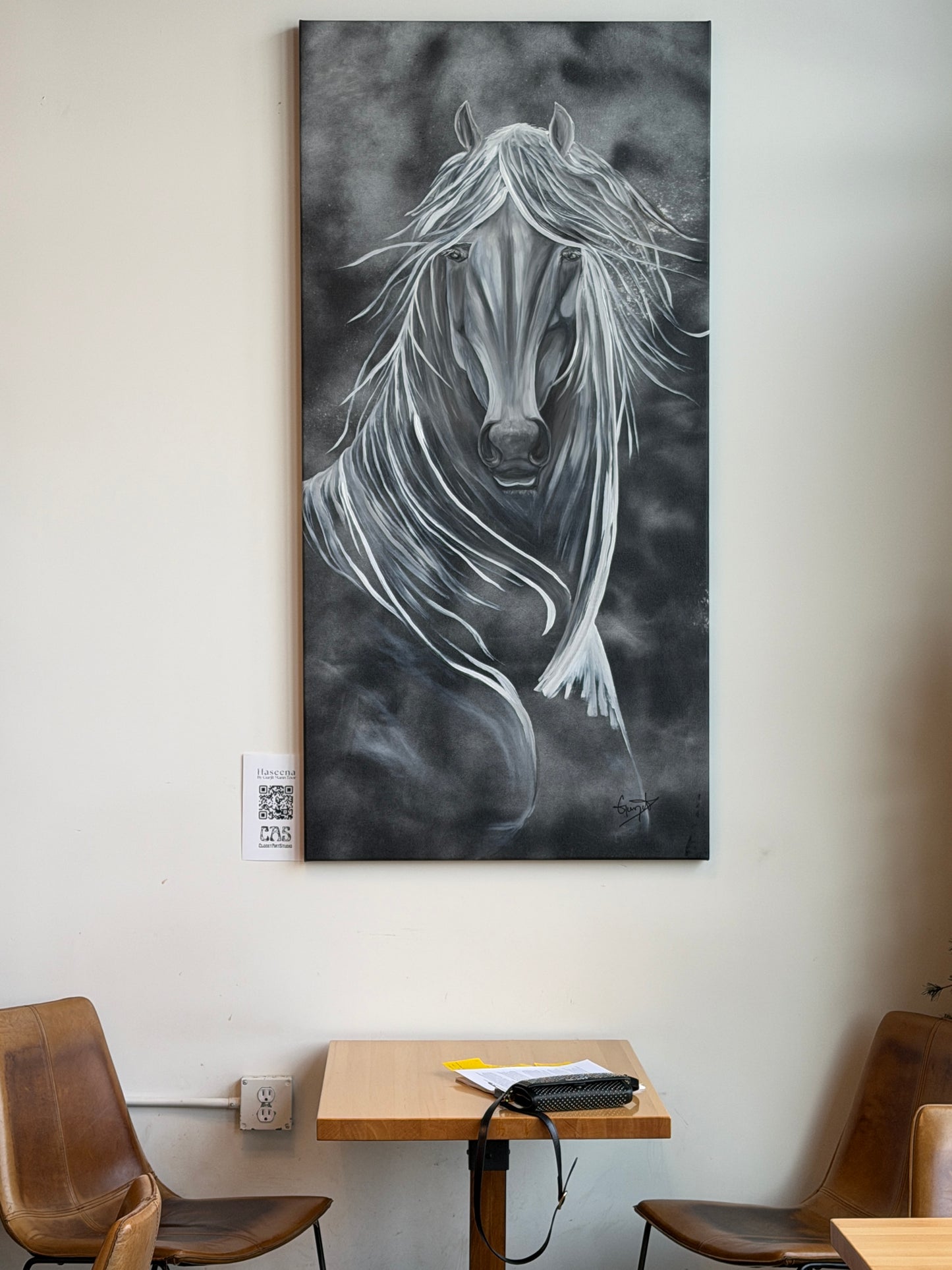 Haseena. Oversized, abstract, bold and graceful horse painting. Oil on canvas. 2026 Year Of The Horse equine art.